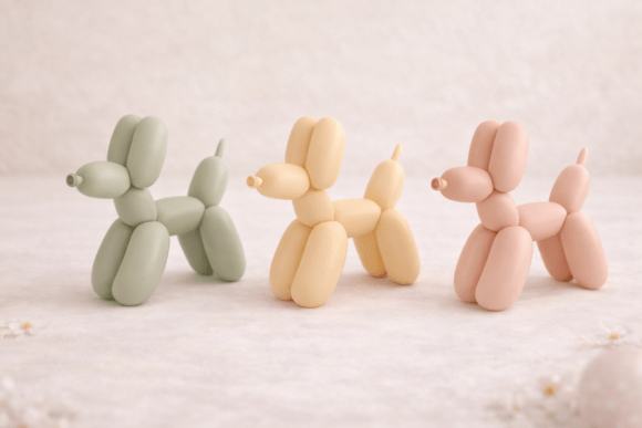 Elegant 3D Balloon Dachshund Dog Sculpture
