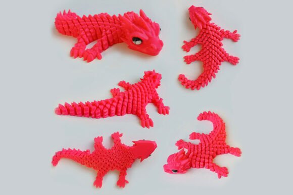 Flexible 3D Articulated Dragon Model