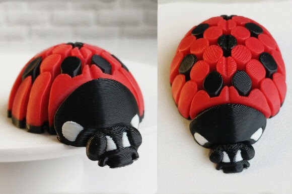 3D Articulated Ladybug Toy