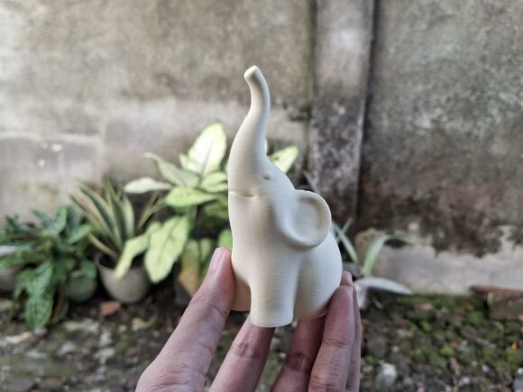 3D Printed Elephant Figurine
