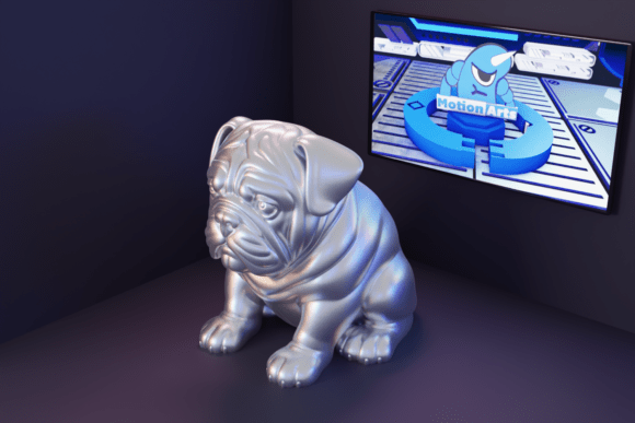 3D Cartoon Bulldog Model