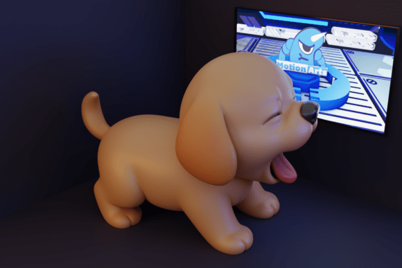 Charming Puppy Mouth 3D Model