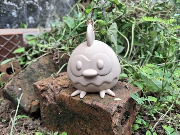 Stylized Cute Chicken Figurine for 3D Printing