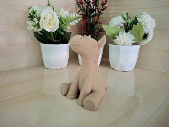 Stylized Sitting Horse 3D Model
