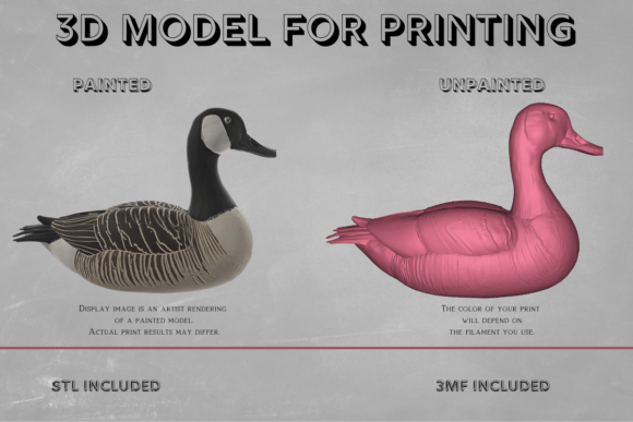 Canada Goose 3D Model for Realistic Prints