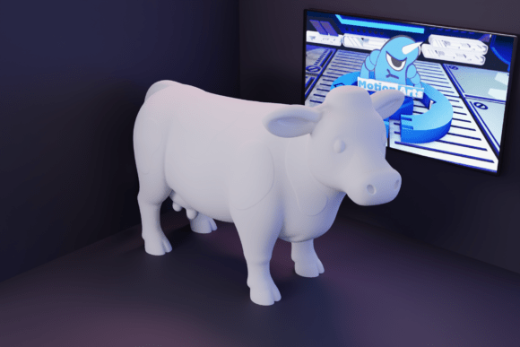 3D Cartoon Cow STL Model