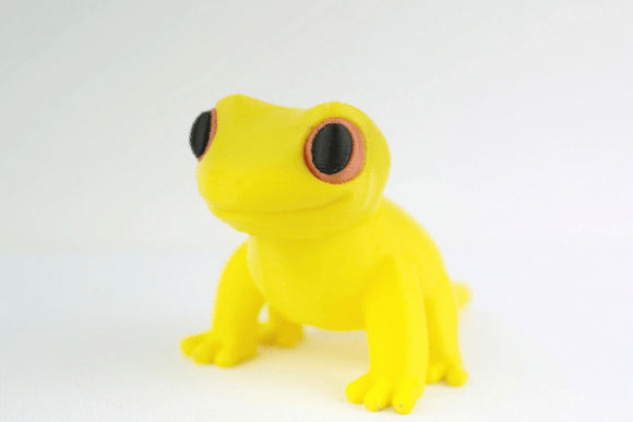 Colorful Customizable Gecko 3D Model