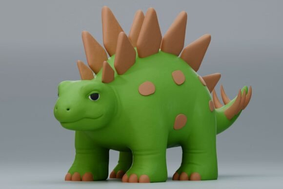 Adorable 3D Dinosaur Model