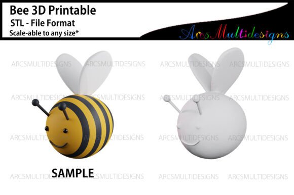 3D Printable Bee STL File