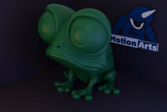 Expressive Big-Eyed Frog 3D Model