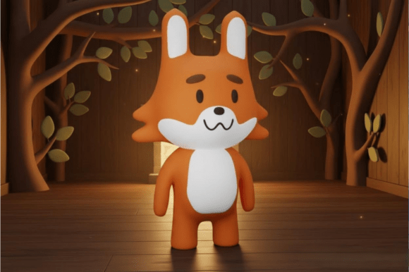 Charming Chibi Fox 3D Figurine STL File