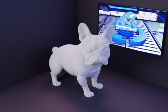 Adorable 3D French Bulldog Model