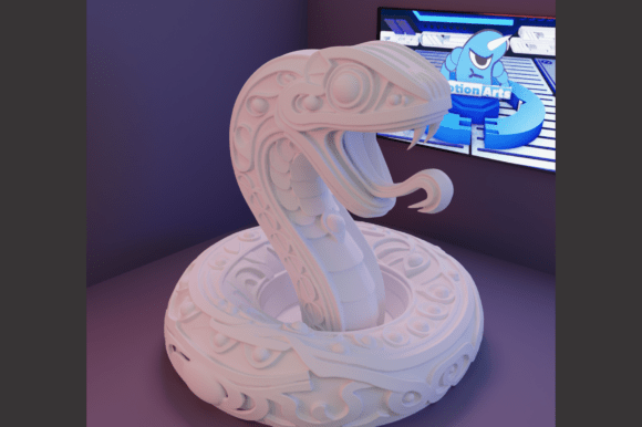 Tribal Cobra 3D STL Model
