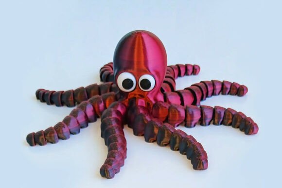 Flexible Articulated Octopus 3D Model