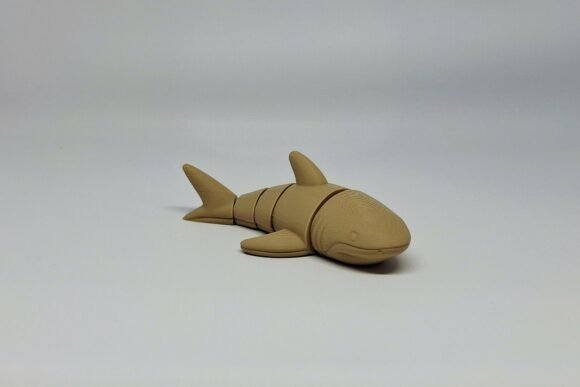 Cute Articulated Flexi Shark Toy STL Model