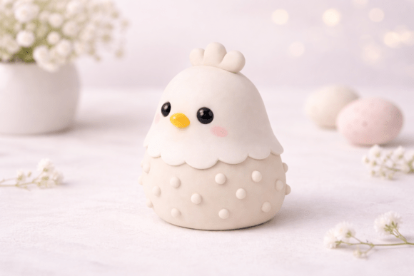 Kawaii Easter Chick Figurine