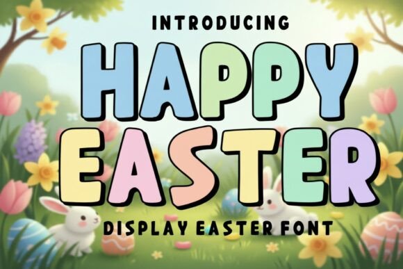Happy Easter Playful Pastel Display Font