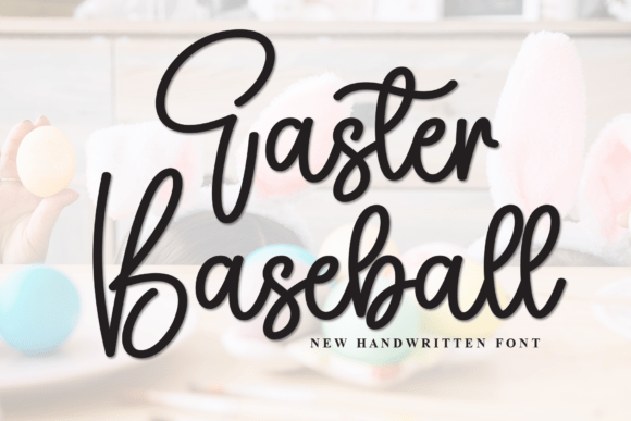 Easter Baseball Modern Handwritten Script Font