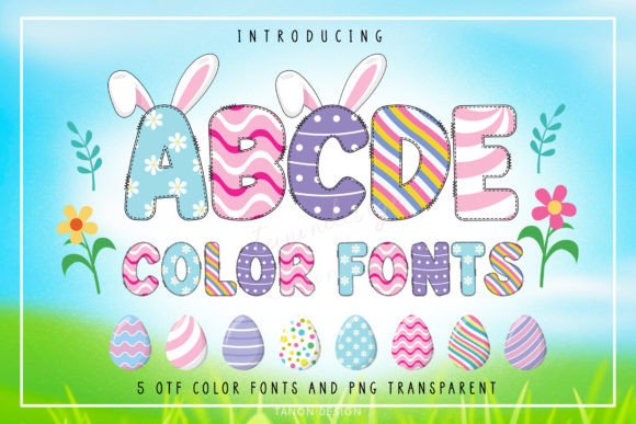 Easter Egg Color Font Bundle