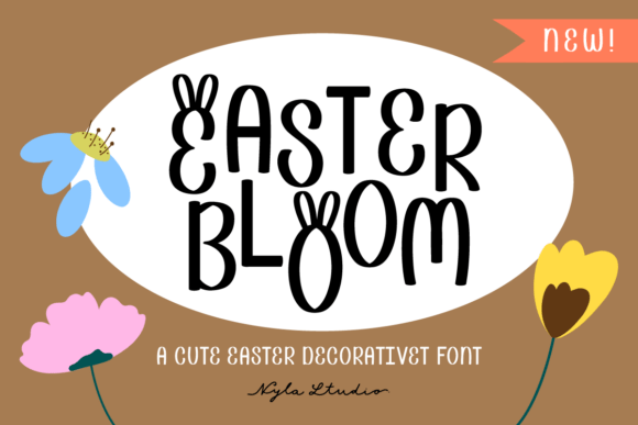 Easter Bloom Rabbit Ears Decorative Font