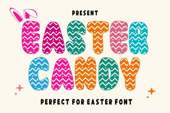 Easter Candy Decorative Display Font