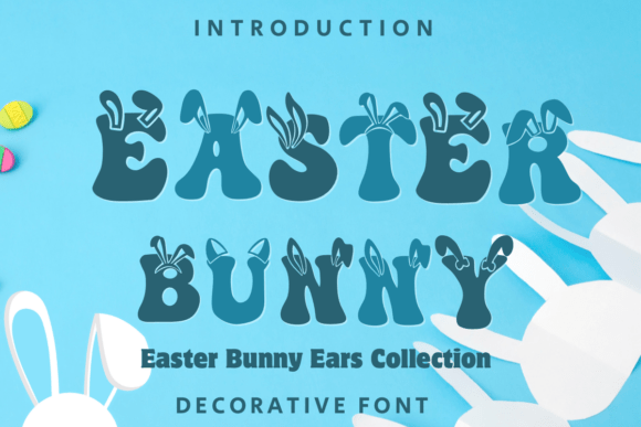 Easter Bunny Ears Decorative Display Font