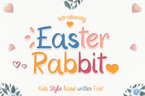Easter Rabbit Handwritten Doodle Font