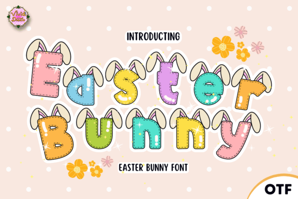 Easter Bunny Whimsical Alphabet Font