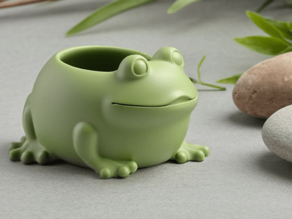 Whimsical Frog Planter for 3D Printing