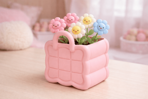 Kawaii Style 3D Handbag Planter Vase