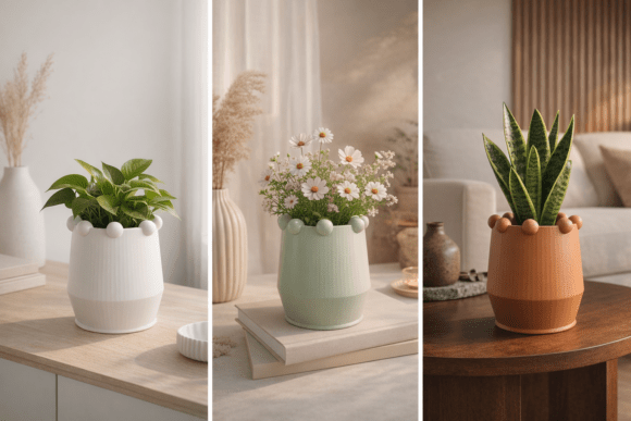 Modern 3D Printable Planter Vase