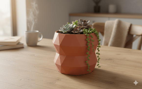 Stacked Geometric Planter 3D Model