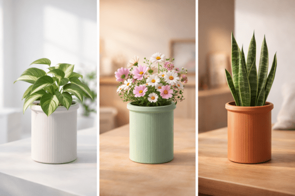 Modern Minimalist 3D Planter Vase