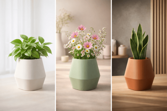 Minimalist 3D Printed Planter Vase