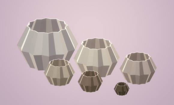 3D Geometric Planter Pot STL File