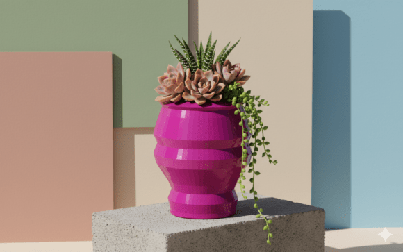 Sleek 3D Modern Planter