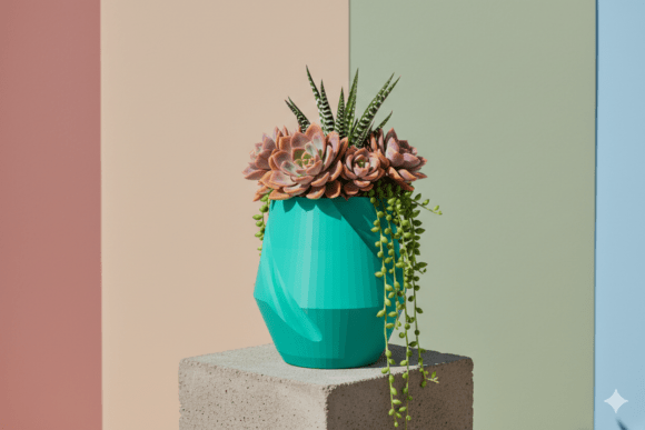 Modern Twisted Planter Design