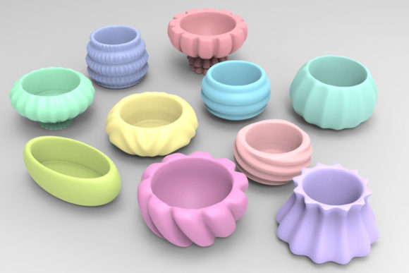 Geometric 3D Printed Succulent Planters