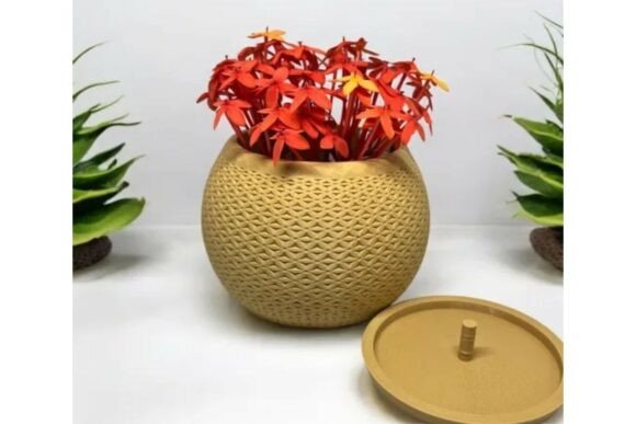 Stylish Textured Geometric Planter