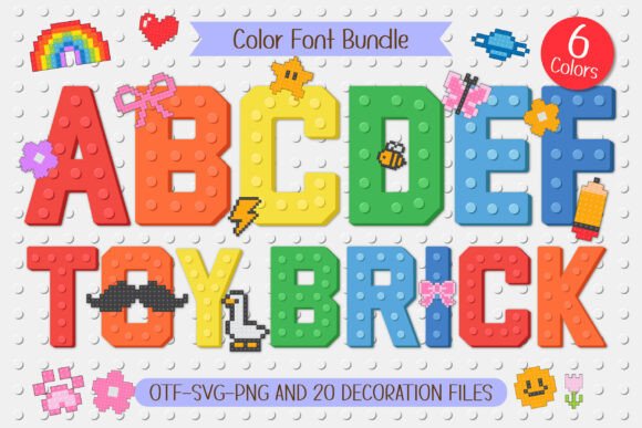 Toy Brick Color Font