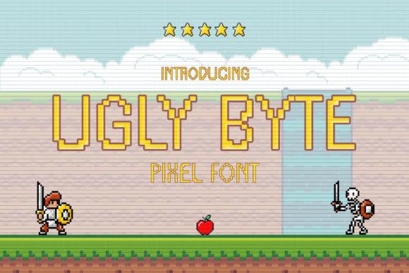 Ugly Byte Pixel Display Font