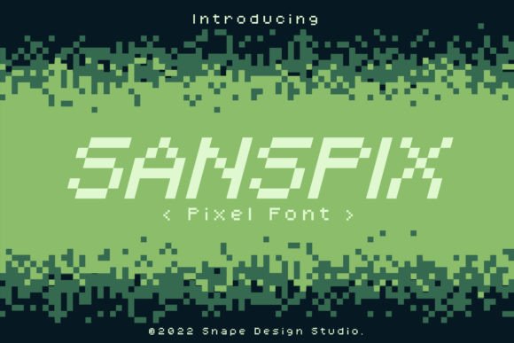 Sanspix Retro Pixel Display Font