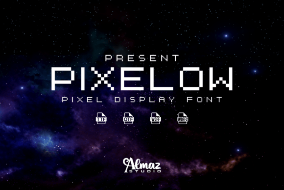 Pixelow Vintage Pixel Display Typeface