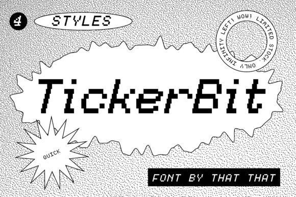TickerBit Pixel Display Font