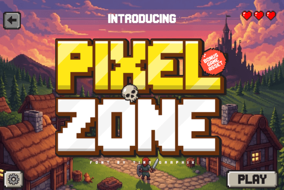 Pixel Zone Retro 8-Bit Pixel Font