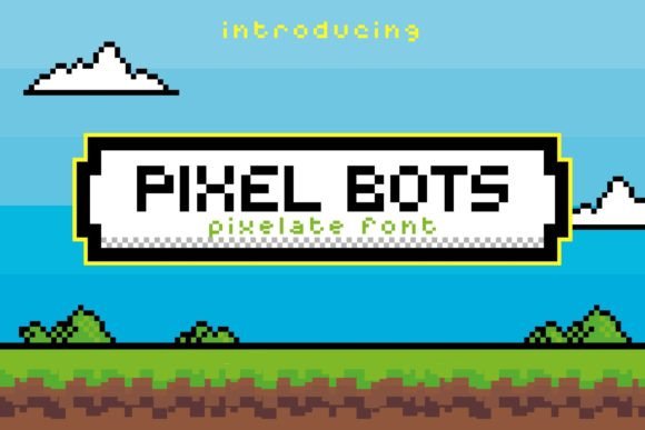Pixel Bots Retro Display Font