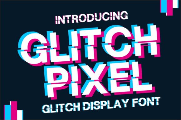 Glitch Pixel Display Font