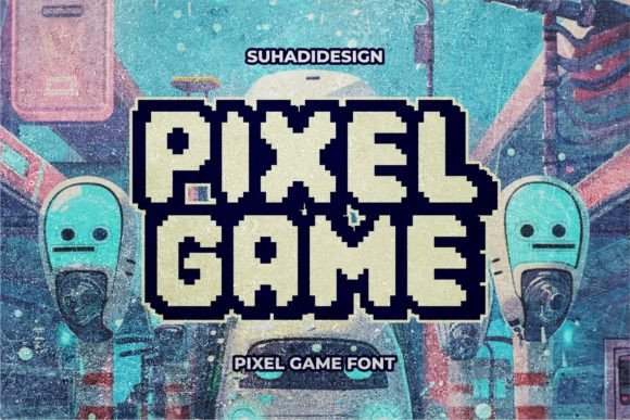 Pixel Game: Cartoon Pixel Dot Display Font