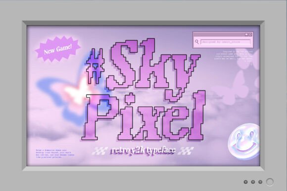 Sky-Pxl Y2K Pixel Display Typeface