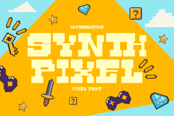 Synth Pixel Retro Y2K Display Font